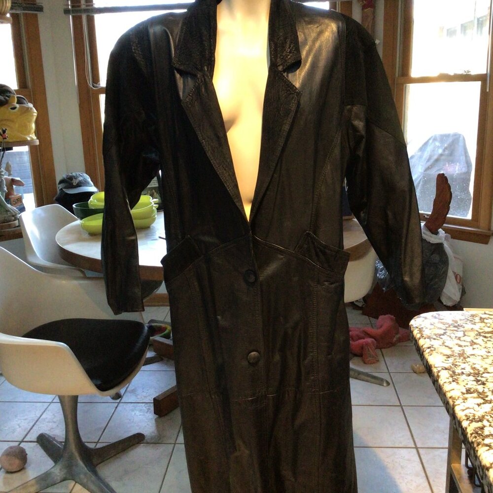 Vintage Global Identity LEATHER coat-M